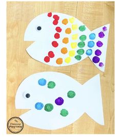 paper plate fish craft for kids with free printables on the front and bottom