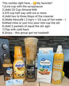 the ingredients to make an iced coffee smoothie