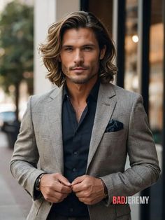 Wavy Men Hairstyle, Men’s 2024 Hairstyles, Older Mens Long Hairstyles, Long Haircut Ideas, Haircuts Wavy, Long Hair Cuts Straight, Young Men Haircuts, Haircut Ideas For Men