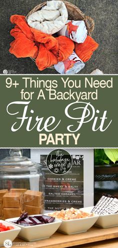 there are many things you need for a backyard fire pit party