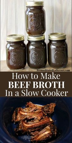 how to make beef broth in a slow cooker