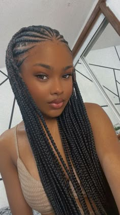 Braids Simple, Big Box Braids Hairstyles, Long Box Braids, Box Braids Hairstyles For Black Women