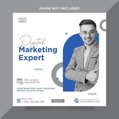 an advertisement for a digital marketing expert