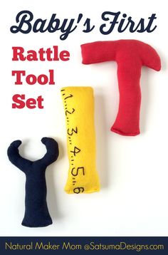 the baby's first rattle tool set is made from felt