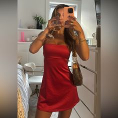 New With Tags, Never Been Worn. Cutest Red Mini Dress Just A Little Too Small For Me! Satin Fabric With Cutout Sides. Red 18th Birthday Dress, Dresses Revolve, Red Maxi Dress, Red Shirt Dress, Red Dress Maxi, Cut Out Dress, Shirt Dresses, Out Dress, More To Come