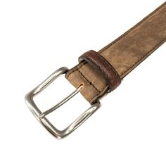 The Travis in our distinctive hand-finished Italian washed calfskin leather is sure to turn heads. Wear it with your favorite jeans or khakis to add a unique touch to your casual look, or wear it with a dressier outfit to update your classic style. This belt is lined with full grain leather for the best quality and longevity. Genuine Hand-Finished Italian Washed Calfskin Leather Genuine cowhide leather lining Solid brass buckle with nickel finish 1 1/2" wide Made in the USA Sizing Recommendation T B, Brass Buckle, Dressy Outfits, Nickel Finish, Favorite Jeans, Full Grain Leather, Cowhide Leather, Leather Belt, Solid Brass