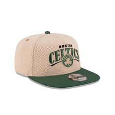 The Boston Celtics Terry Heather 9FIFTY A-Frame Snapback Cap features an embroidered Celtics wordmark and logo against a terry cloth fabrication with a matching New Era Flag at the left-wear side. Additional details include a gray undervisor and a snapback closure at the rear. Throwback Adjustable Baseball Cap With Embroidered Logo, Adjustable Throwback Baseball Cap With Embroidered Logo, Casual Snapback Hat With Logo Patch For Fans, Nfl Pro Bowl, All Nfl Teams, Nfl Arizona Cardinals, Trash Panda, Florida Panthers, Anaheim Ducks