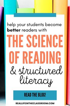 books stacked on top of each other with the text help your students become better readers with the science of reading and structured library