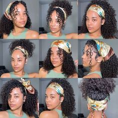 Quick Curly Hairstyles, Mixed Curly Hair, Hair Mistakes, Quick Natural Hair Styles, Hair Wrap Scarf, Hair Scarf Styles, Cute Curly Hairstyles, Curly Hair Styles Easy, Natural Curls Hairstyles