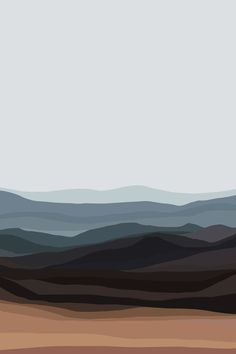 an abstract landscape with mountains in the background