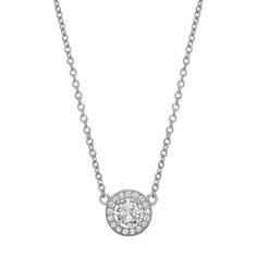 Add a hint of sparkle to your favorite outfits whenever you wear this PRIMROSE cubic zirconia halo necklace. Add a hint of sparkle to your favorite outfits whenever you wear this PRIMROSE cubic zirconia halo necklace.Click on this JEWELRY & WATCHES GUIDE to learn about fit, styles, materials and more! Metal: sterling silver Chain length: 18 in. Pendant length: 0.31 in. Plating: 18k gold Packaging: decorative card Finish: polished Chain type: cableSTONE DETAILS Stone type: cubic zirconia Total we Gold Packaging, Halo Necklace, Sterling Silver Chain, Chain Lengths, Chain Length, Sterling Silver Chains, Silver Chain, Halo, Cubic Zirconia