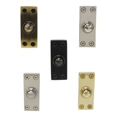 four different types of door knobs and handles