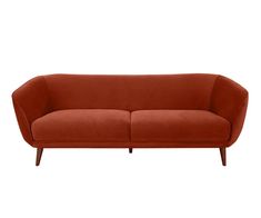 Jessa Sofa Rust - Scandinavian Designs Mid Century Scandinavian Living Rooms, Small Modern Sofa, Modern Moodboard, Modern Couches, Mid Century Couch, Mid Century Modern Couch, Mid Century Modern Loveseat, Apartment 2023, Scandinavian Sofas