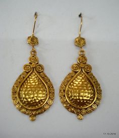 sterling silver gold vermeil gold gilded earrings gold plated earrings Gold Drop Earrings In Temple Jewelry Style, Brass Earrings For Formal Festivals, Gold Temple Jewelry Earrings For Ceremonial Occasions, Formal Brass Earrings For Festivals, Gold Temple Jewelry Drop Earrings, Gold Temple Jewelry Style Drop Earrings, Traditional Handmade Gold Earrings, Gold Chandbali Earrings For Ceremonial Occasions, Gold Drop Plug Earrings For Ceremonial Occasions