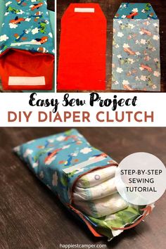 an easy sew project diy diaper clutch with instructions to make it easier