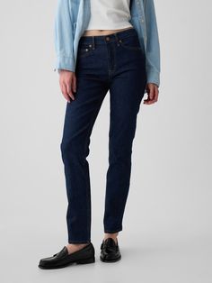 Mid Rise Vintage Slim Jeans | Gap Gap Tapered Leg Bottoms For Everyday, Gap Stretch Jeans For Fall, Gap Fitted Straight Leg Bottoms, Classic Fitted Gap Bottoms, Fitted Gap Jeans For Everyday, Everyday Fitted Pants With Standard Cut Leg, Fitted Gap Bottoms For Fall, Fitted Everyday Pants With Standard Cut Leg, Gap Fitted Jeans For Fall