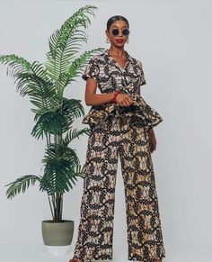 This beautifully made with love African print pant set will make you look great and be complimented in any event you want to wear it to.  ABOUT SIZING: *  Comes in different sizes.  * For more perfect fit, please use the measurement guide/sample to measure and send us the following: @Bust @Waist @Hip  @Thigh @knee @Jumpsuit length  Kindly let us know how tall you are to enable us determine a perfect shirt and pant length for you. ORDERING PROCESS: * Please swipe left of the product/outfit pictur African Pants Suit, Hebrew Fashion, African Pants, African Print Pants, Pant Suits For Women, African Print Tops, Ankara Dresses, Coord Set, Dress African