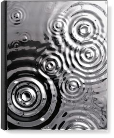 an abstract black and white photo with circles in the water canvas print wall art prints