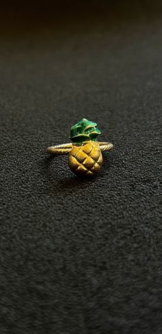 A Beautiful Pineapple Ring that is completely made of Silver 925 (aka Sterling Silver, the ring is stamped) to welcome Summer. A Dainty Pineapple Gold Silver Ring based on the most delicious fruit. This Cute Tropical Summer Fruit Ring is not eatable despite it's natural appearance. The Enamel Boho Pineapple Ring's dimensions are 1 cm (pineapple's width), 1.8 cm (pineapple's length) and 0.4 cm (pineapple's thickness). As for it's weight 3 grams, depending on the ring size... Let the summer time b Pineapple Ring, Pineapple Rings, Welcome Summer, Tropical Summer, 925 Ring, Ring Dainty, Summer Fruit, 925 Silver Rings, Rings Statement