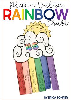 a rainbow book with the title, place value rainbow craft