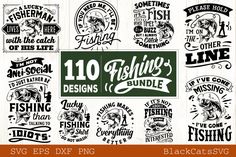 the fishing bundle includes 10 different designs