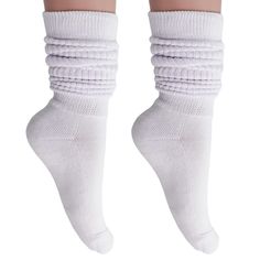 PRICES MAY VARY. 【STYLE】 These Classic Retro Socks Come in a Wide Range of Colors to Meet Your Fashion Needs. Women’s Trendy Socks Can Be Worn Pulled Up to Your Knees to Make Knee High Socks to Wear with Your Boots or Scrunched Down to Your Ankles for a Timeless Look in Your Sneakers. 【COMFORTABLE MATERIAL】 Women’s Slouch Socks are Made of 85% Cotton 13% Polyamid 2% Elasthane. With Moderate Thickness These Slouch Socks are Perfect for Wear During All Seasons as You Can Wear Them with Your Desire Comfortable Warm White Knee-high Socks, Fitted Breathable White Knee-high Socks, Cozy White Knee-high Comfortable Socks, White Stretch Ribbed Knee-high Socks, White Stretch Knee-high Breathable Socks, Trendy Socks, Slouch Socks, Warm Socks, Cotton Socks