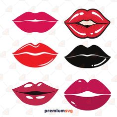 lips with different shapes and colors