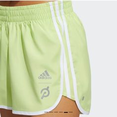 Nwot - Never Worn Size M Slim Fit With Mid Rise Elastic Waist With Drawcord 100% Recycled Polyester Plain Weave Inner Briefs: 100% Recycled Polyester Mesh Moisture-Absorbing Aeroready Product Color: Pulse Lime Product Code: Hg1520 Feel The Exhilaration Of The Open Road Or Trail Even Before You Get There. These Adidas Running Shorts Are Made For Logging Miles With Their Slim Fit And Motion-Friendly Cut. Moisture-Absorbing Aeroready Keeps You Dry, And Mesh Inner Briefs Add An Airy Feel. Cinch The Green Running Shorts For Summer, Green Sportswear Bottoms With Three Stripes, Sporty Green Athletic Shorts For Spring, Green Sports Shorts For Spring, Adidas Green Sportswear Activewear, Green Athletic Shorts For Sports In Spring, Spring Green Athletic Shorts For Sports, Green Athletic Shorts For Spring Sports, Adidas Green Sportswear Bottoms