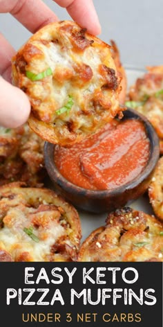 easy keto pizza muffins are the perfect appetizer for any party