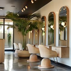 the salon is clean and ready for customers to take their own seats on the chairs