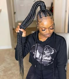 Feed In Braids Ponytail, Feed In Ponytail, Cornrow Braids, Braids Hairstyles Pictures