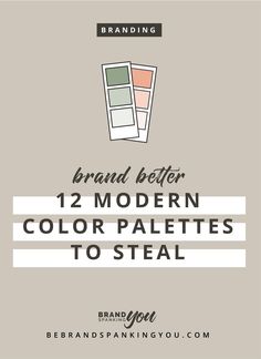 the brand logo and color palettes are featured in this postcard for brand branding