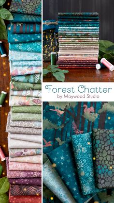 the forest ghatter by maywood studio is featured in many different colors and patterns