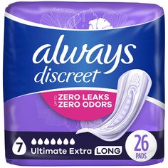 Always Discreet Ultimate Extra Protect Pads, 7 Looking for incredibly strong bladder leak protection that's barely noticeable under clothes? Experience incredible bladder leak and postpartum incontinence protection in a surprisingly thin and discreet incontinence pad. Always Discreet Incontinence Pads for women provide the comfort you need with up to the 100% leak-free protection you deserve. Thanks to a unique absorbent core that keeps your skin dry by absorbing bladder leaks in seconds, you'll Postpartum Incontinence, Incontinence Products Woman, Always Discreet, Incontinence Aids, Incontinence Pads, Bladder Control, Medical Supplies, Postpartum, Fun Workouts