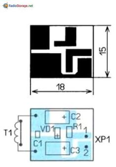 the diagram shows an image of two different types of electrical components, one in black and white