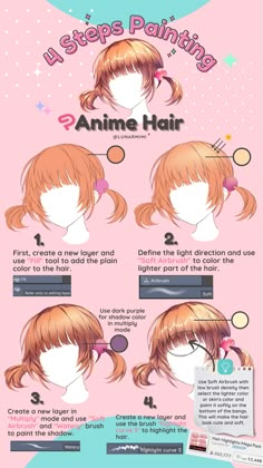 an info sheet showing how to use anime hair