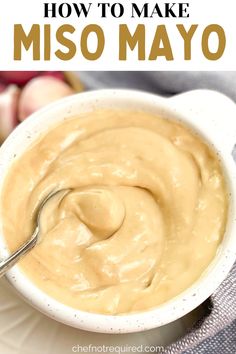 Creamy sauce in a white bowl with a spoon. Creamy Sauces, Quick Pasta Dishes, Miso Salmon, Miso Butter, Red Miso, Prepared Horseradish, Spicy Salmon, White Miso, Flavored Butter