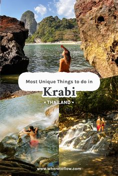 the most unique things to do in krabi, thailand with text overlay