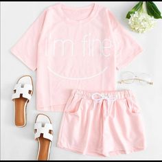 Co Ordinates Outfit, Top With Shorts, 2 Piece Short Set, Crop Top And Shorts