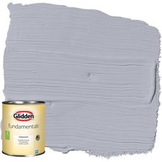 a can of paint that has been painted lavender