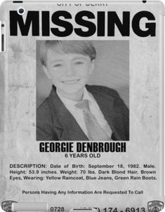 the missing poster for george denbrough