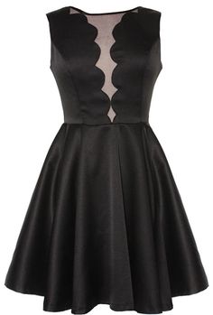 Always Winning Dress: Features a sheer mesh insert at front center bordered by beautiful scalloped trim, flattering princess seams to the bodice, hidden rear zip closure, and a flouncy A-line skirt to finish. Princess Seam Dress, Sheer Mesh Dress, Floral Skater Dress, Dress Princess, Frill Dress, Flounced Dress