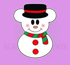 a snowman wearing a hat and scarf