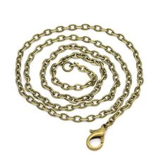 PRICES MAY VARY. See size and other information in the description below. Antique bronze tone round-link cable chain necklace in an iron alloy, the perfect base for your next jewelry creation!

 Total length: 24"
 Chain thickness: 2.5mm
 Link size: outer - 3.8mm x 2.5mm; inner - 1.3mm x 1.3mm
 Lobster clasp: outer - 12.5mm x 8mm; inner - 5.4mm x 4.0mm
 Jump ring: OD - 5.0mm; ID - 3.8mm

 You will receive 1 necklace.

 All of our products are lead free and nickel safe. As they contain small parts Cheap Bronze Necklaces With Antique Finish, Cable Chain Necklace, Bronze Necklace, Jewelry Clasps, Jewelry Creation, Link Necklace, Snake Chain, Jump Rings, Cable Chain