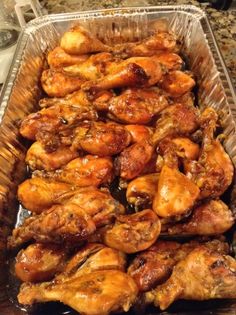 chicken wings in a baking dish ready to be cooked for the next meal or dinner