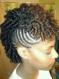 Cute hawk Hair Done, Protective Style, Flat Twist, Golden Hair, Natural Styles