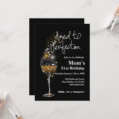 Aged To Perfection Party Theme, Wine Birthday Invitations, Wine Birthday, Photoshoot Boy, 51 Birthday, Baby Photoshoot Boy, Gold Birthday Party, Birthday Wine