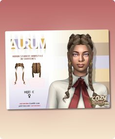 Sims 4 Hairstyle CC: New Cute Honor Student Hairstyle for Sims 4