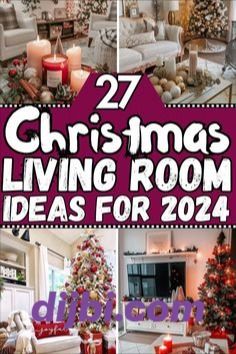 Christmas Decor Ideas Peppermint, Cozy Living Room Christmas Decor, Christmas Rooms Decorated, Traditional Christmas Decorations Ideas, Living Room Christmas Decor Ideas Simple, Inside Christmas Decoration Ideas, Christmas Theme Decor Ideas, Decorating Shelves For Christmas, Small Living Room Christmas Decor Ideas