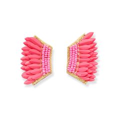 A new classic- this shape is so chic, and the color saturation is fabulous. Light weight. 1.6" L Chic Pink Earrings For Spring, Bold Pink Earrings For Party, Chic Pink Earrings For Summer, Bold Pink Party Earrings, Chic Pink Summer Earrings, Chic Pink Summer Jewelry, Pink Jewerly, Laura Park, Buy Seeds